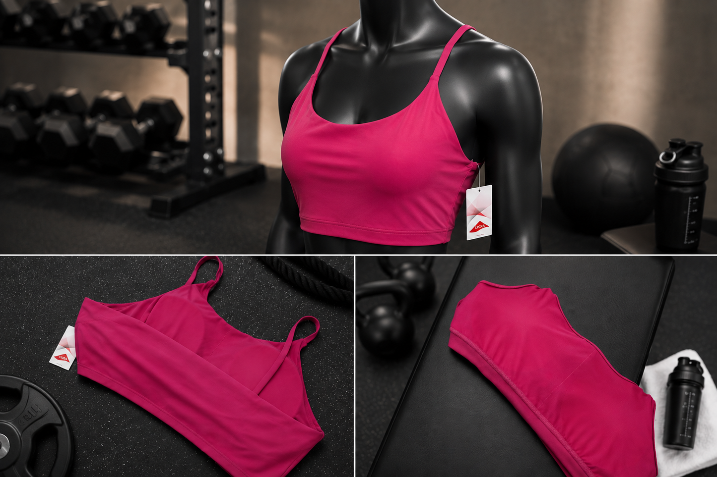Women’s Strappy Sports Bra – Padded Square Neck Fitness Crop Top for Yoga & Workout