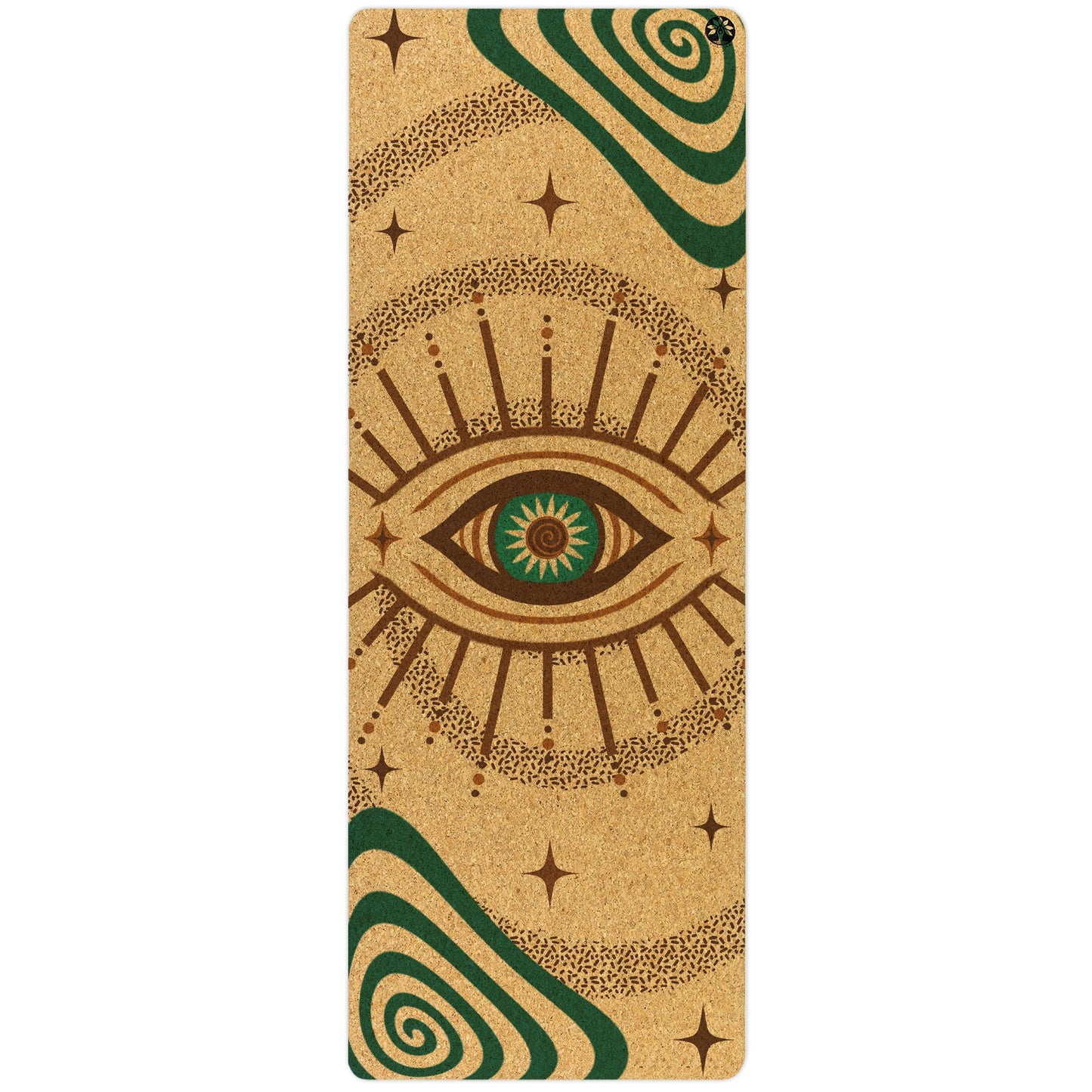 Swirly Flow Cork Yoga Mat - Eco-Friendly, Non-Slip Surface for Optimal Practice
