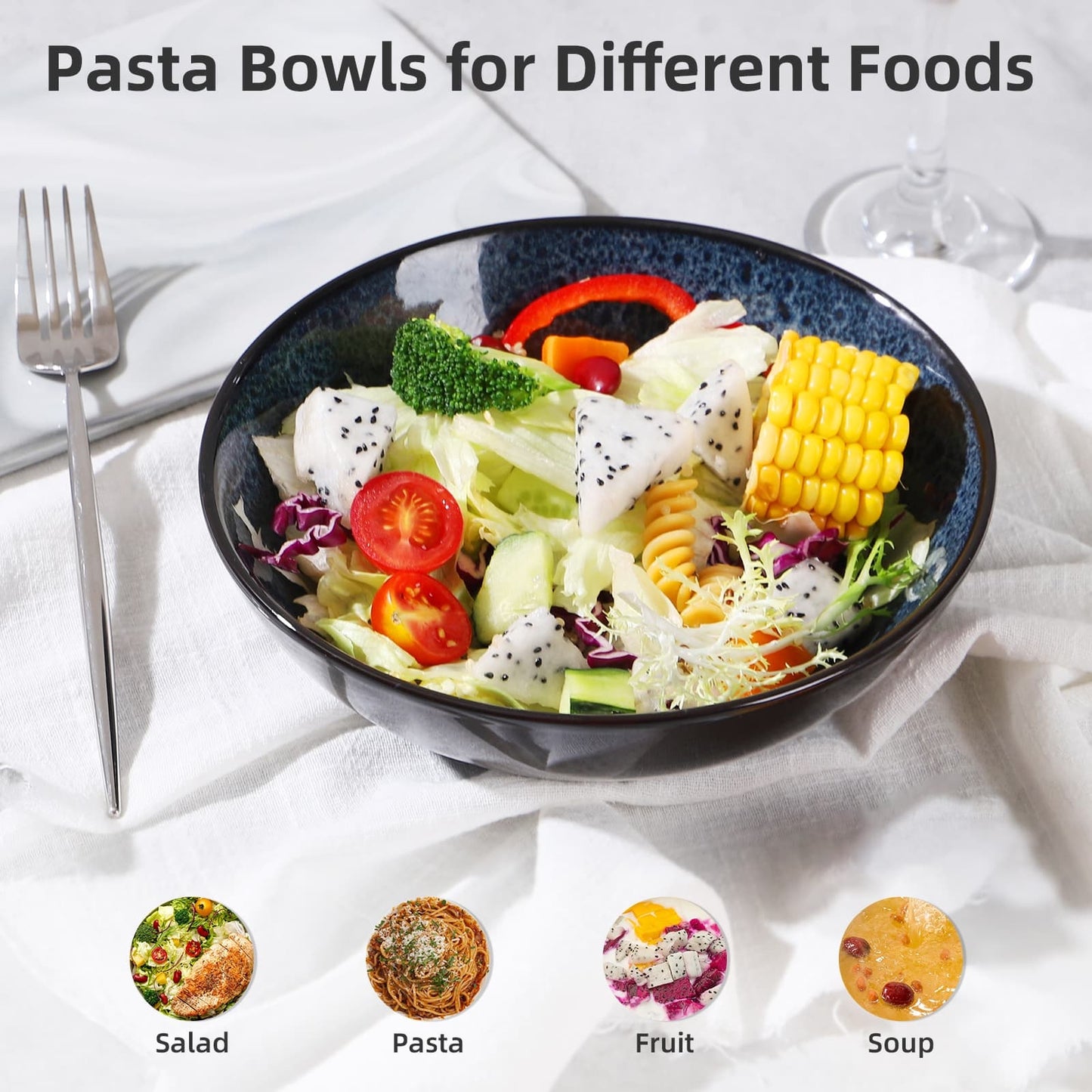 Creative Western Kiln Change Peacock Blue Bowl 30oz