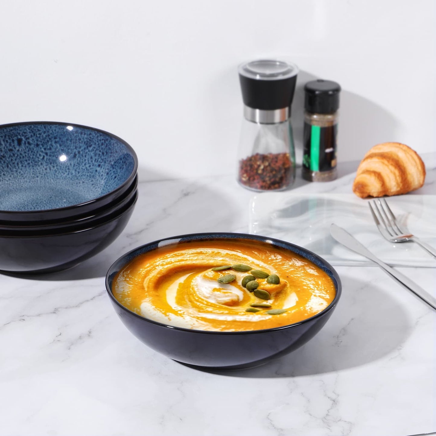 Creative Western Kiln Change Peacock Blue Bowl 30oz