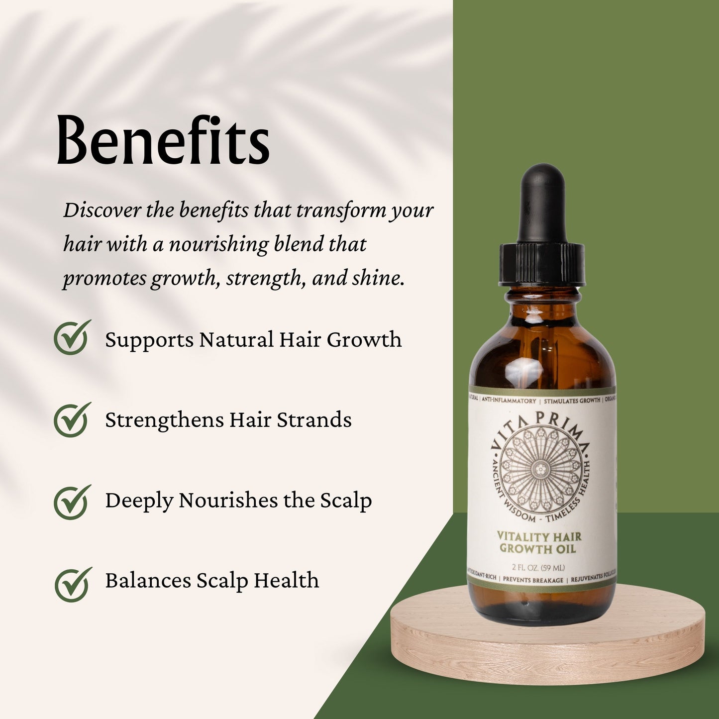 Vitality Hair Growth Oil - Nourishing Hair & Scalp Support