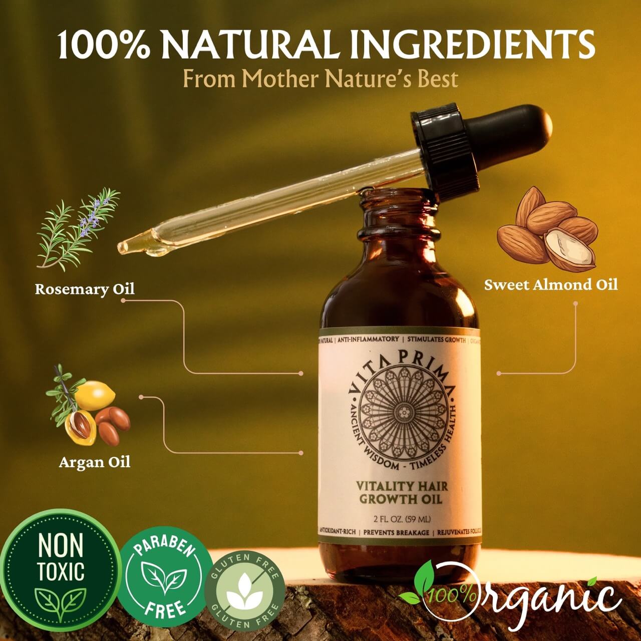 Vitality Hair Growth Oil - Nourishing Hair & Scalp Support